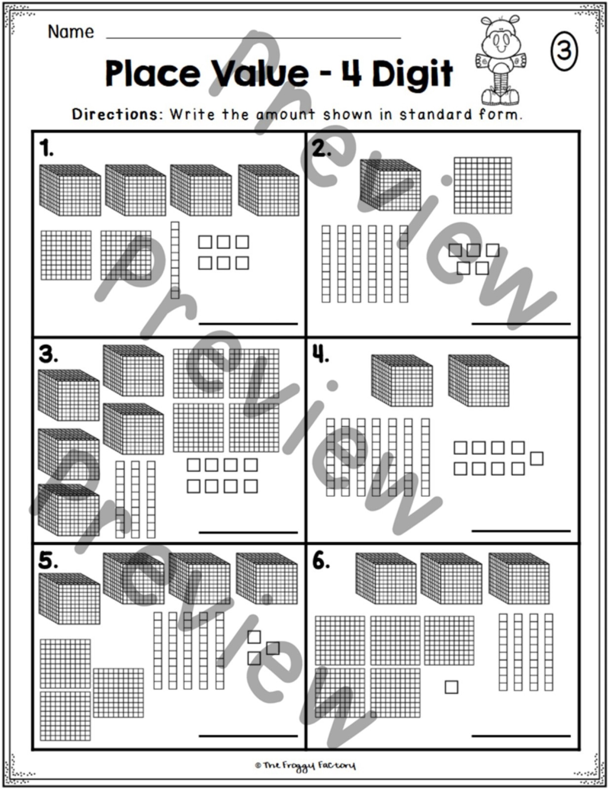 Place Value Worksheets 4 Digit Place Value Classful