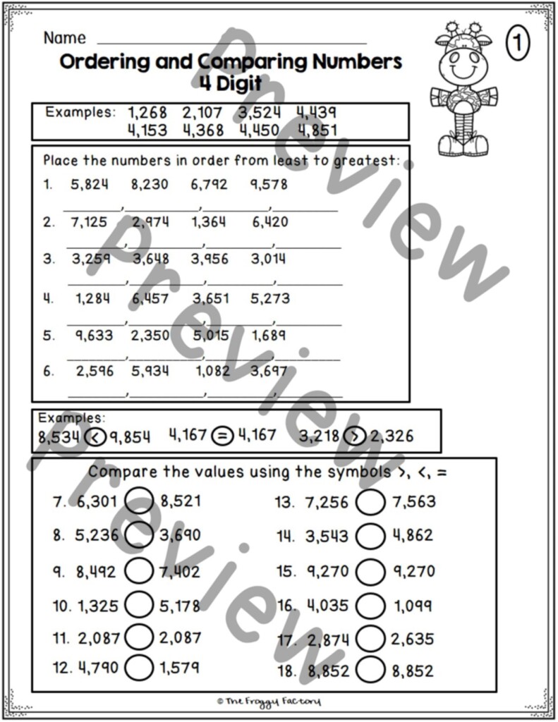 Place Value Worksheets 4 Digit Place Value Classful