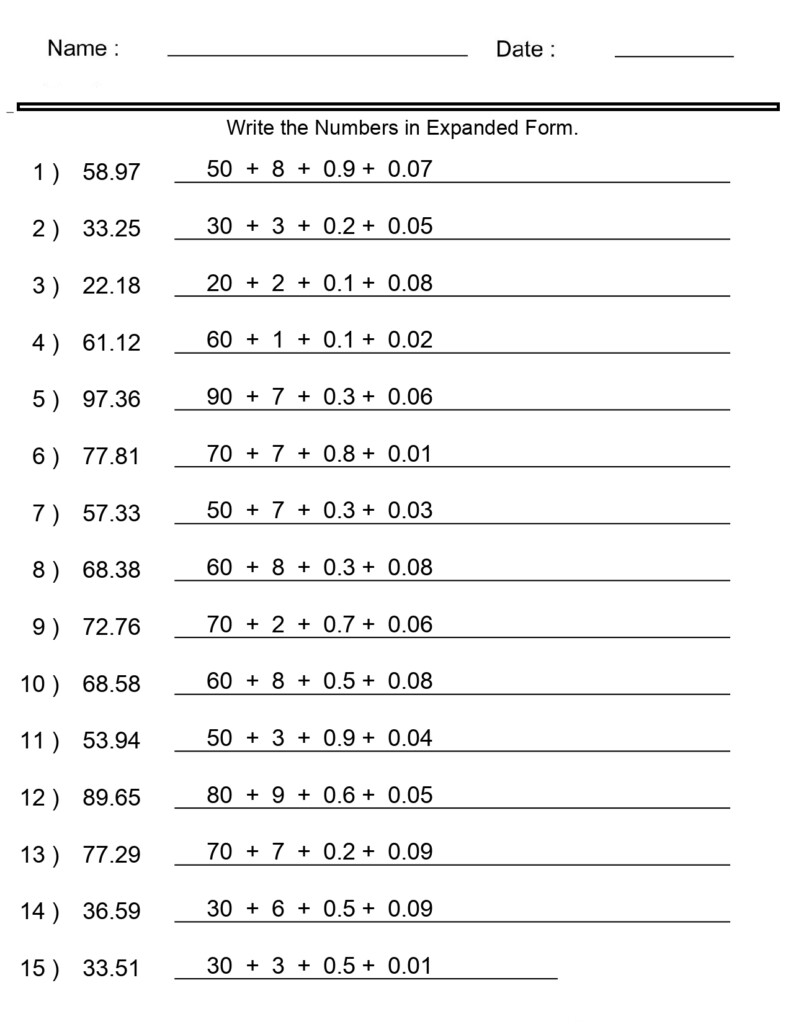 Place Value Worksheets Expanded Form With Decimals Worksheets 2 Digits Tens Made By Teachers Place Value Worksheets Expanded Form With Decimals Worksheets 2 Digits Tens Made By Teachers