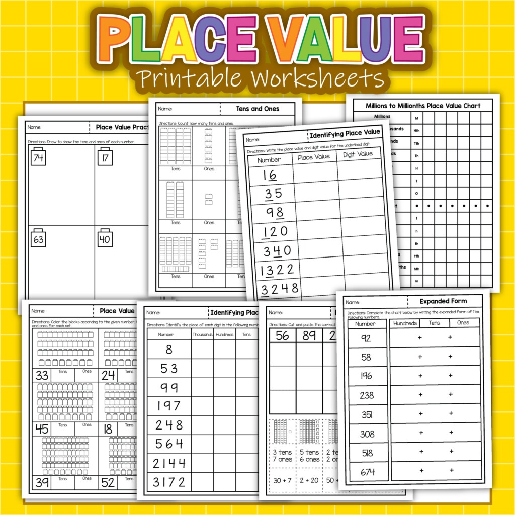 Place Value Worksheets Little Bins For Little Hands