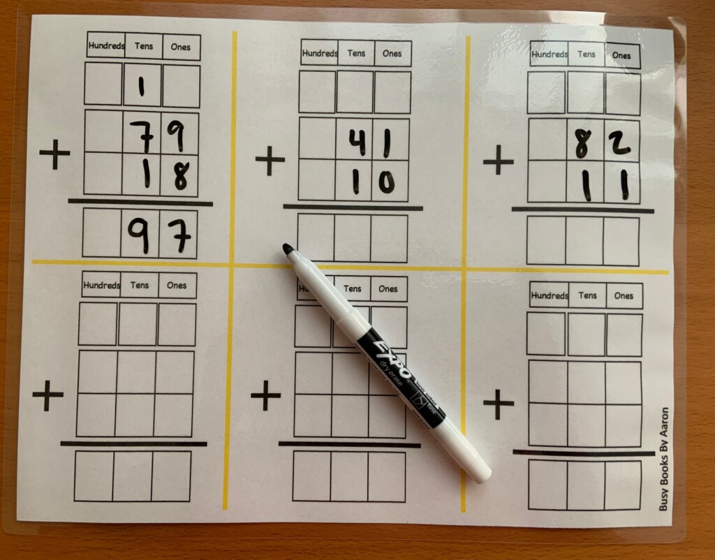 Printable Activity Addition And Subtraction Place Value Etsy