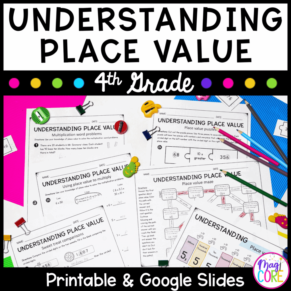 Understanding Place Value 4th Grade 4 NBT A 1 MagiCore